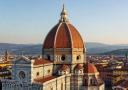 Florence cathedral Duomo di Firenze with its iconic red terracotta dome dominating the Tuscan skyline